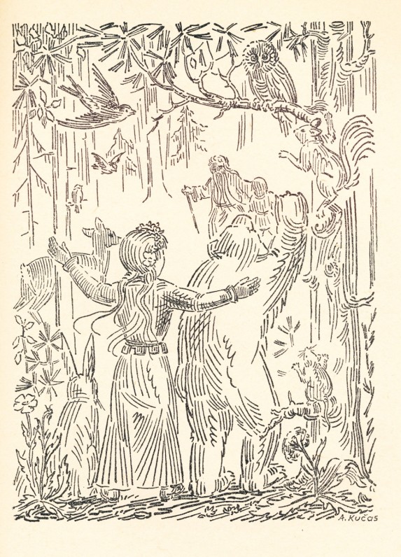 Antano Kučo iliustracija knygoje „Našlaitėlė“