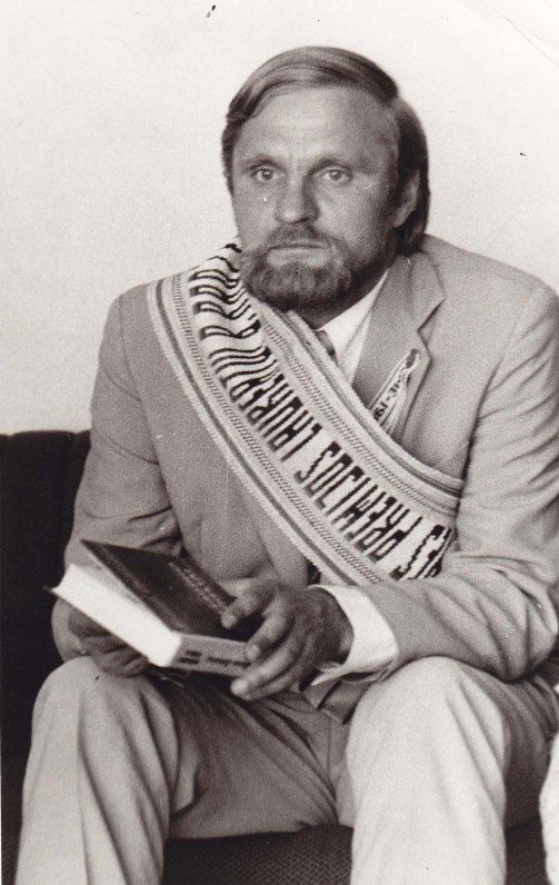 Žemaitės literatūrinės premijos laureatas B. Radzevičius (viena paskutiniųjų rašytojo nuotraukų). 1980 m.