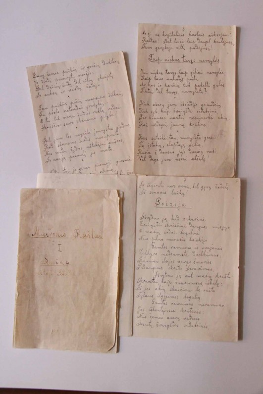  1927 Manuscript of "Pavasario balsai" edited by Maironis. 2008 included in the Lithuanian National Register