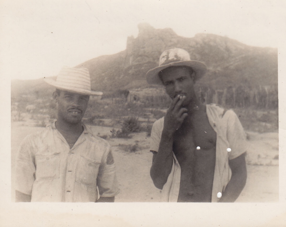 Du jauni darbininkai. Brazilija, apie 1946–1950 m.
