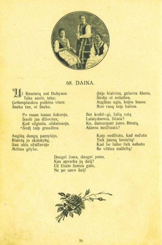 Fragmentas iš 1920 m. „Pavasario balsų“ leidimo 