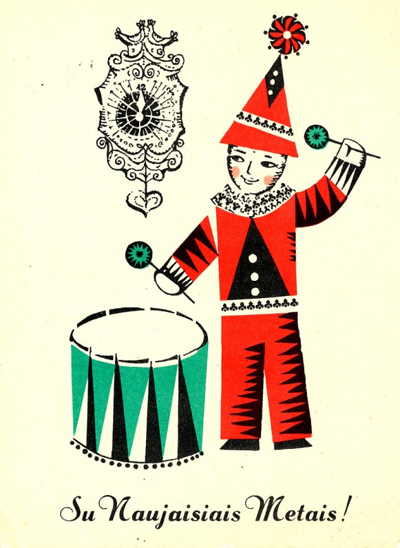 J. Avyžiaus naujametinis sveikinimas A. Liobytei. Vilnius, 1968 m.