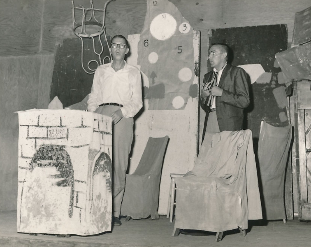 „Pypkė“. Rež. A. Škėma. 1961 m. rugsėjo 6 d. Vaidina A. Škėma (kairėje) ir E. Liogys