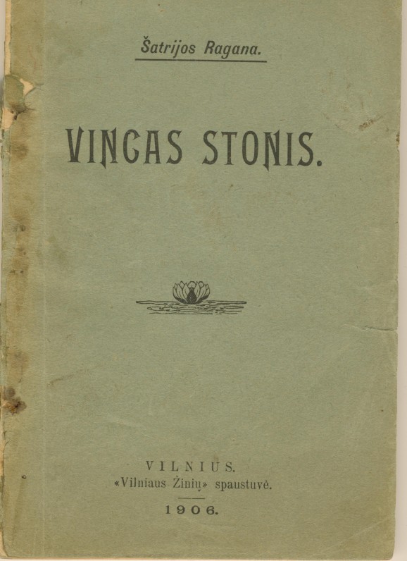 Apysaka „Vincas Stonis“. Vilnius. 1906 m.