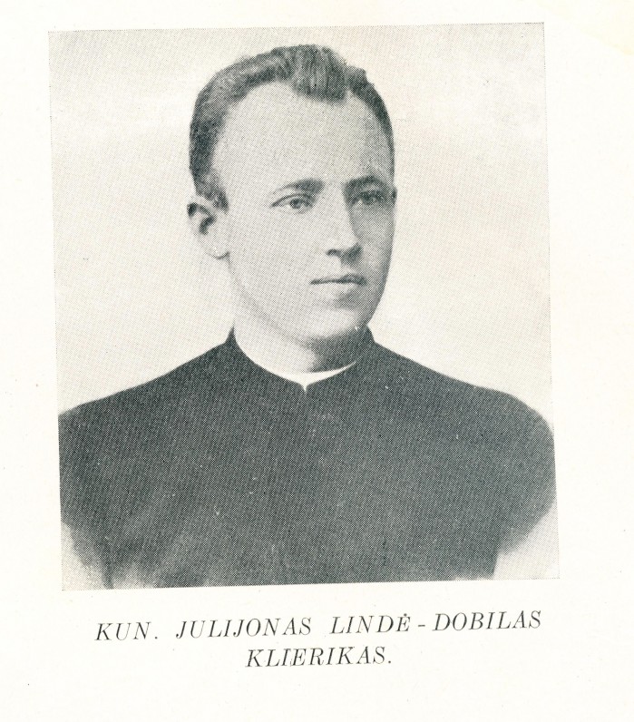 Julijonas Lindė apie 1895 m. Fotografija iš knygos „Mūšos Dobilas“