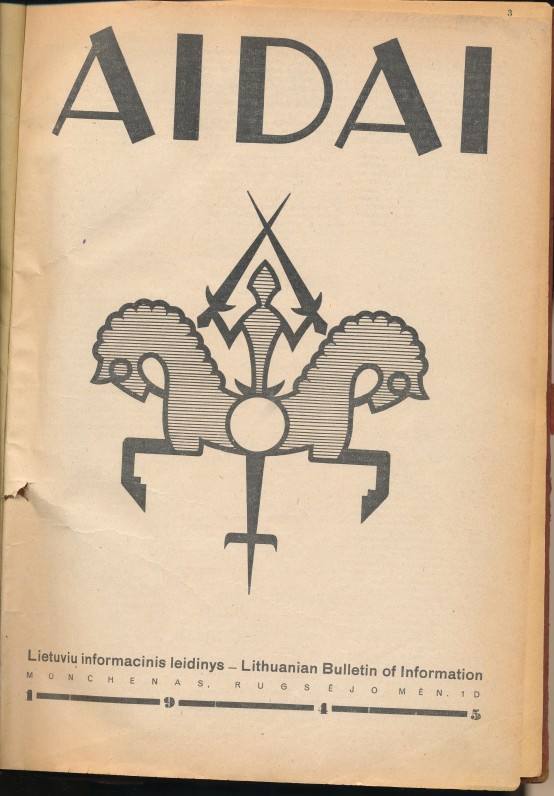 Žurnalas „Aidai“, kurį 1945–1948 metais redagavo K. Bradūnas