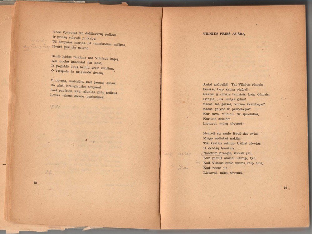 „Pavasario balsai“. Viurcburgas, 1947 m. Brazdžionio komentarai apie Maironio vartojamus žodžius