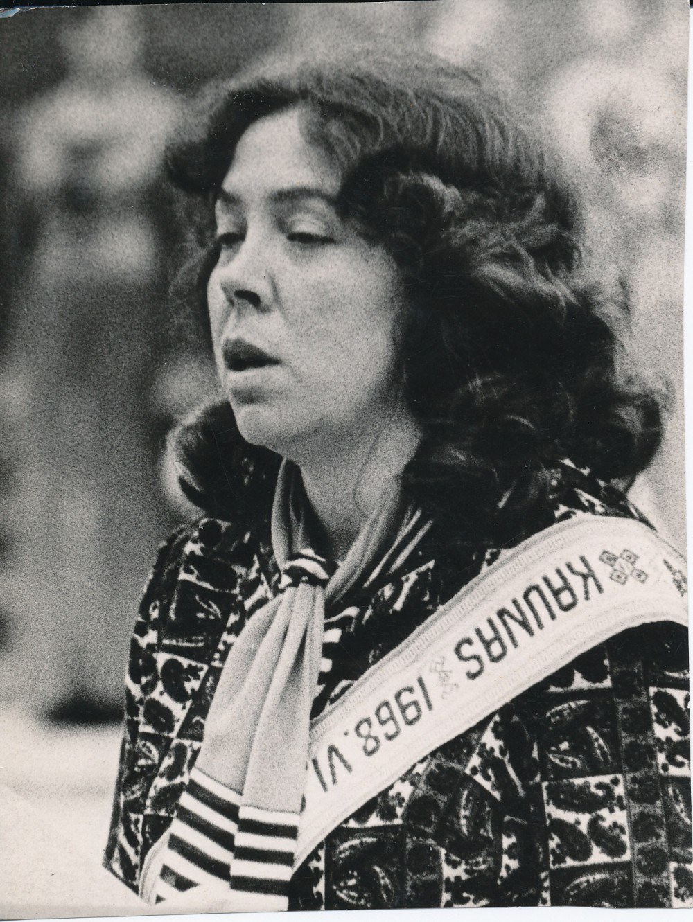 1968-ųjų Poezijos pavasario laureatė Janina Degutytė Kaune. Ketvirtąja Poezijos pavasario laureate J. Degutytė tapo už eilėraščių rinkinį „Pilnatis“, išėjusį 1967 m.