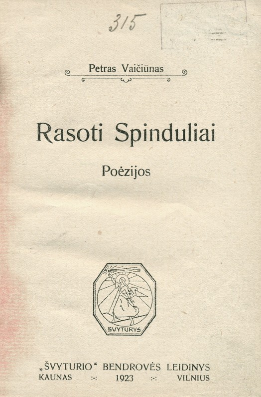 „Rasoti spinduliai“. – Kaunas, 1923 m.