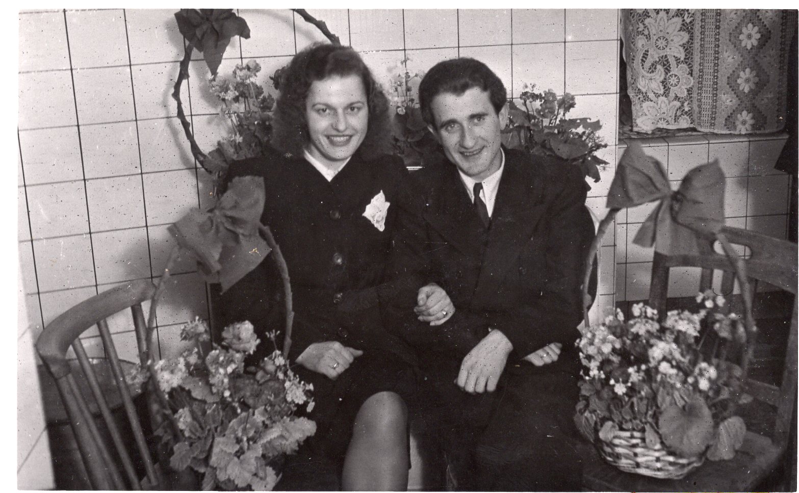 Bronė ir Vytautas Volertai. Kemptenas, apie 1948–1949 m.