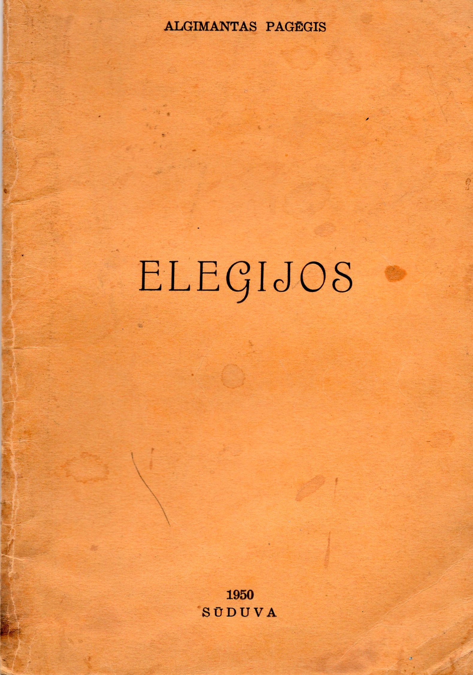 A. Mackus. Elegijos. Čikaga, 1950 m. MLLM 48412