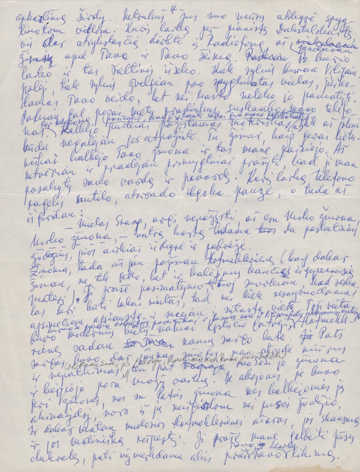 S. Santvaro atviras laiškas M. Hofmekleriui. Bostonas. 1957 m. 4 lapas