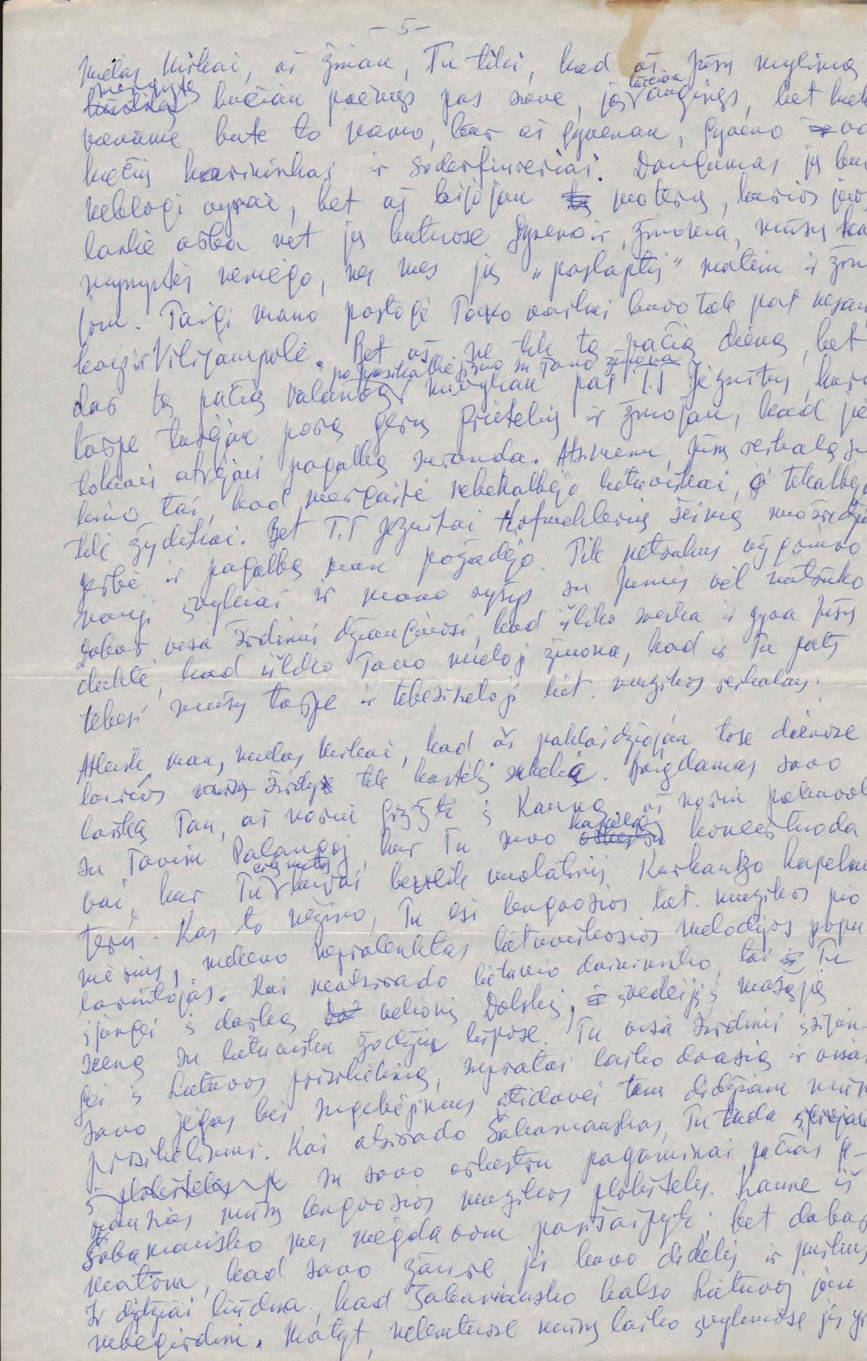 S. Santvaro atviras laiškas M. Hofmekleriui. Bostonas. 1957 m. 5 lapas