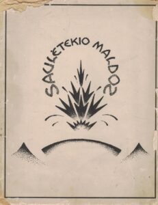 S. Santvaras. Saulėtekio maldos. Tilžė. 1924 m.