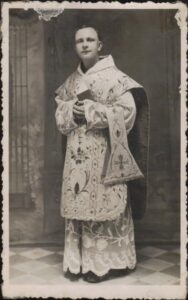 L. Andriekus primicijų dieną. Milanas. 1940 m.