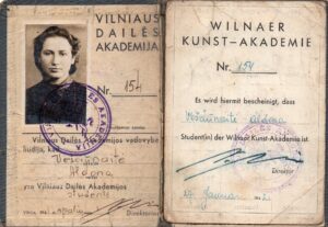 A. Veščiūnaitės-Vilniaus dailės akademijos studentės liudijimas