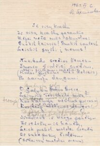 P. Lemberto eilėraštis „Iš visų kraštų”. JAV. 1967 m.