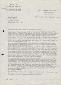 V. Falkenhano laiškas vokiečių k. J. Kiliui. Berlynas, 1985.12.31. MLLM P26400