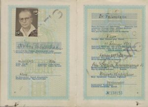 V. Falkenhano kelionių pasas. Berlynas, 1959 m. liepos 16 d. MLLM P26697
