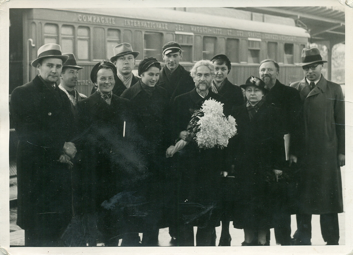 Vilhelmo Storostos-Vydūno palydėtuvės į Tilžę geležinkelio stotyje. Kaunas, 1938 m. spalio mėn. RMM ĮK 19777