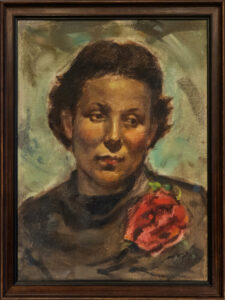 J. Švabaitės-Gylienės portretas. Australija, apie 1956 m. Dailininkė Gražina Firinauskienė. R. Guigos nuotrauka. MLLM 1040931