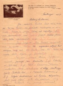 J. Švabaitės-Gylienės laiškas A. Vaičiulaičiui. Roitlingenas, 1948-11-08. MLLM 68377