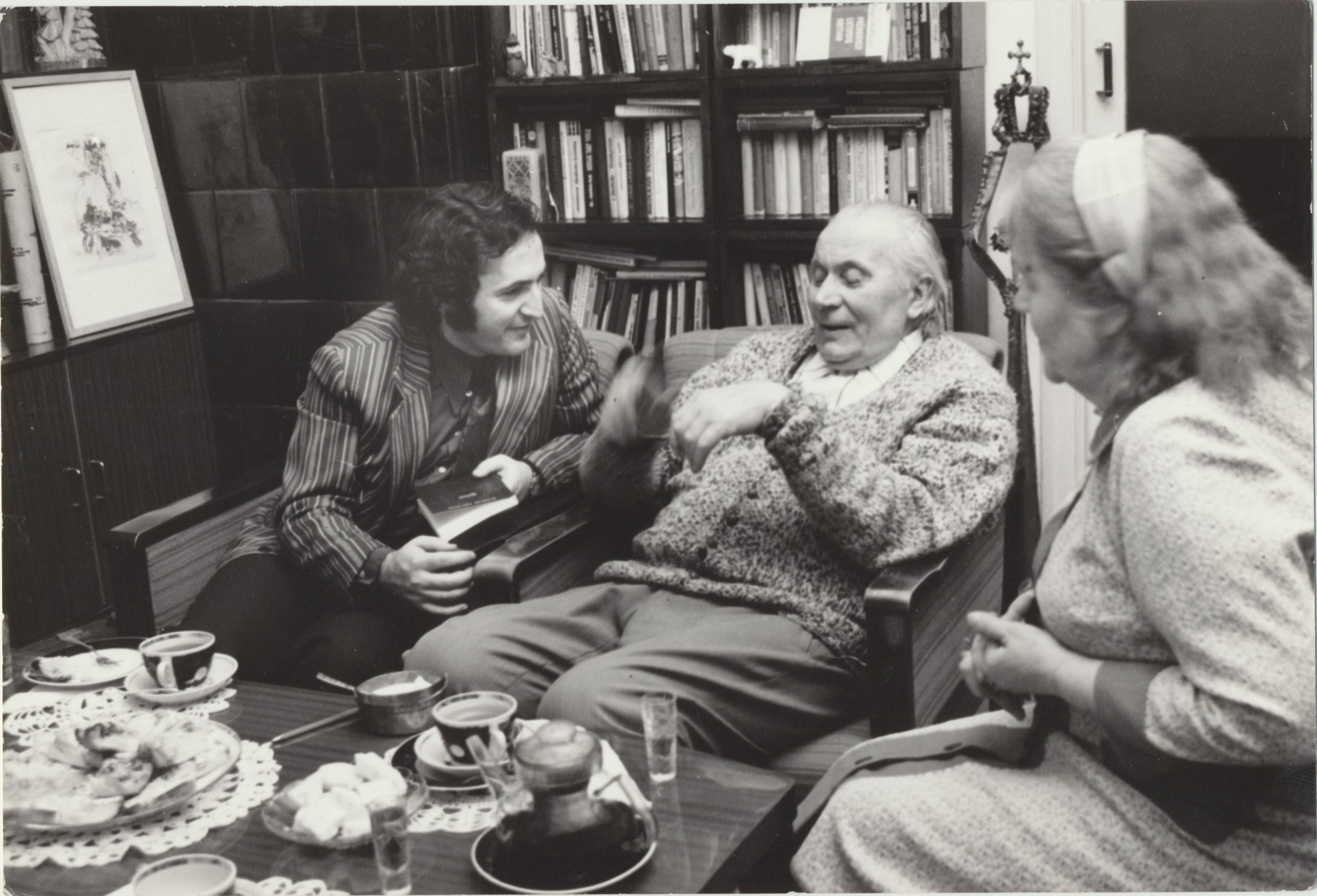 F. Bachčinianas, J. Grušas ir P. Grušienė. Kaunas, 1979 m. Algirdo Žukausko nuotrauka. MLLM JGM GEK 2526/2
