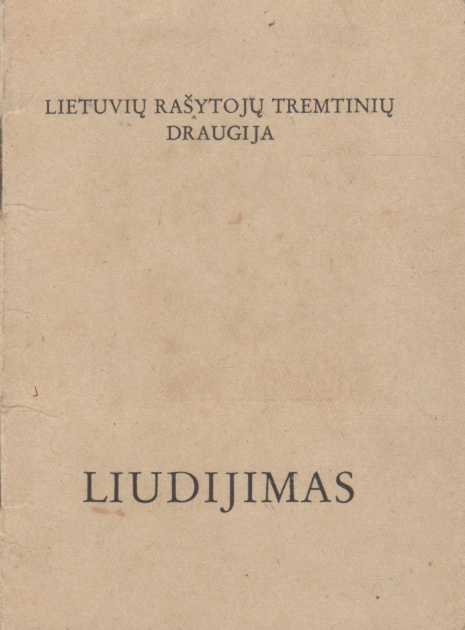 K. Pažėraitės Lietuvių rašytojų tremtinių draugijos liudijimas. Tiubingenas, 1947-01-03. MLLM 132826
