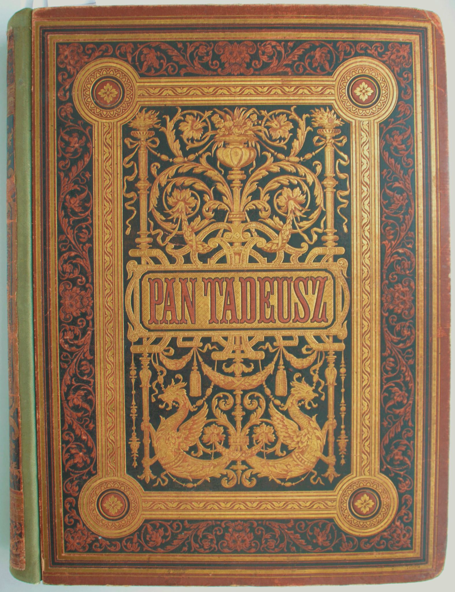 Adomas Mickevičius. Ponas Tadas. Lvovas: H. Altenbergo leidykla, 1882. Knyga lenkų kalba. MLLM 17150. Puošnus knygos viršelis.