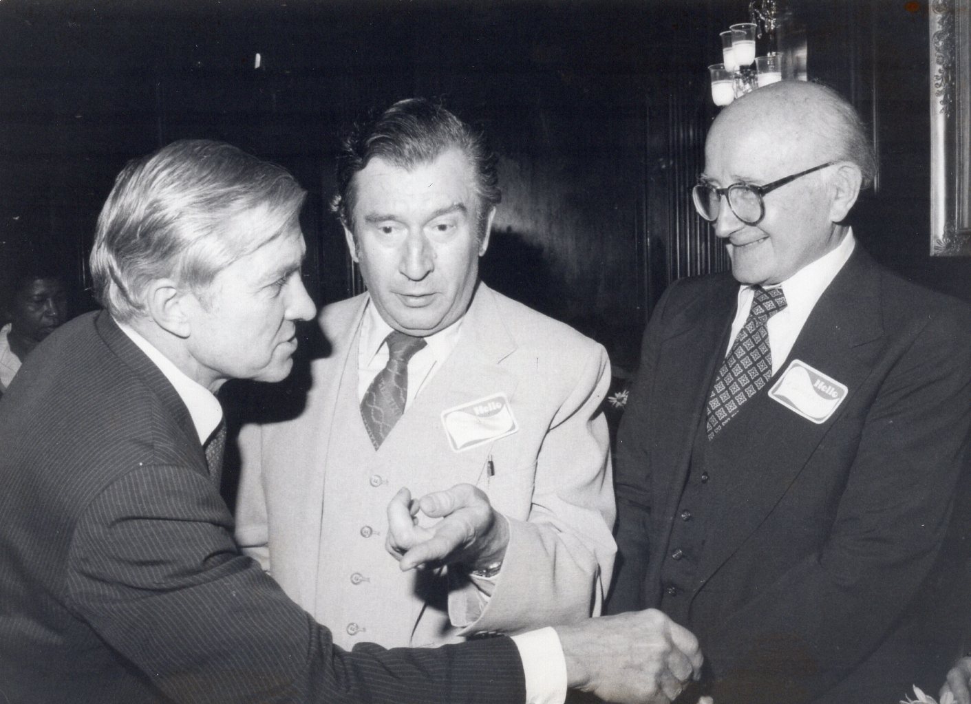 Iš kairės: C. H. Percy, V. Būtėnas ir A. Vaičiulaitis. JAV, 1976 m. MLLM 48919