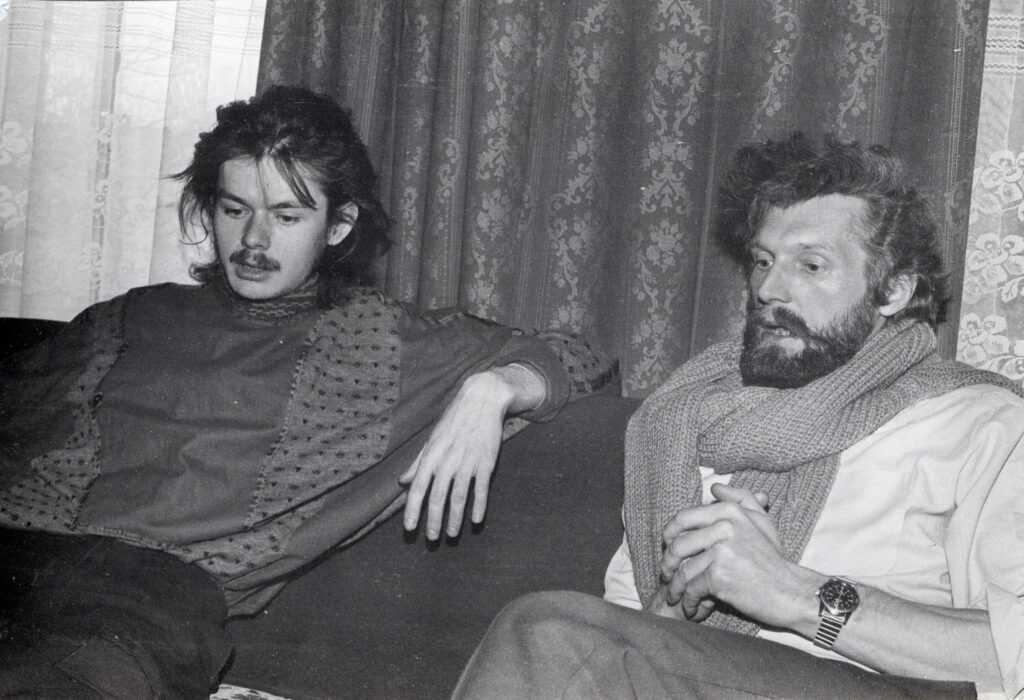 K. Navakas ir Gediminas Jankus (dešinėje). Kaunas, apie 1992 m. MLLM GEK 134259