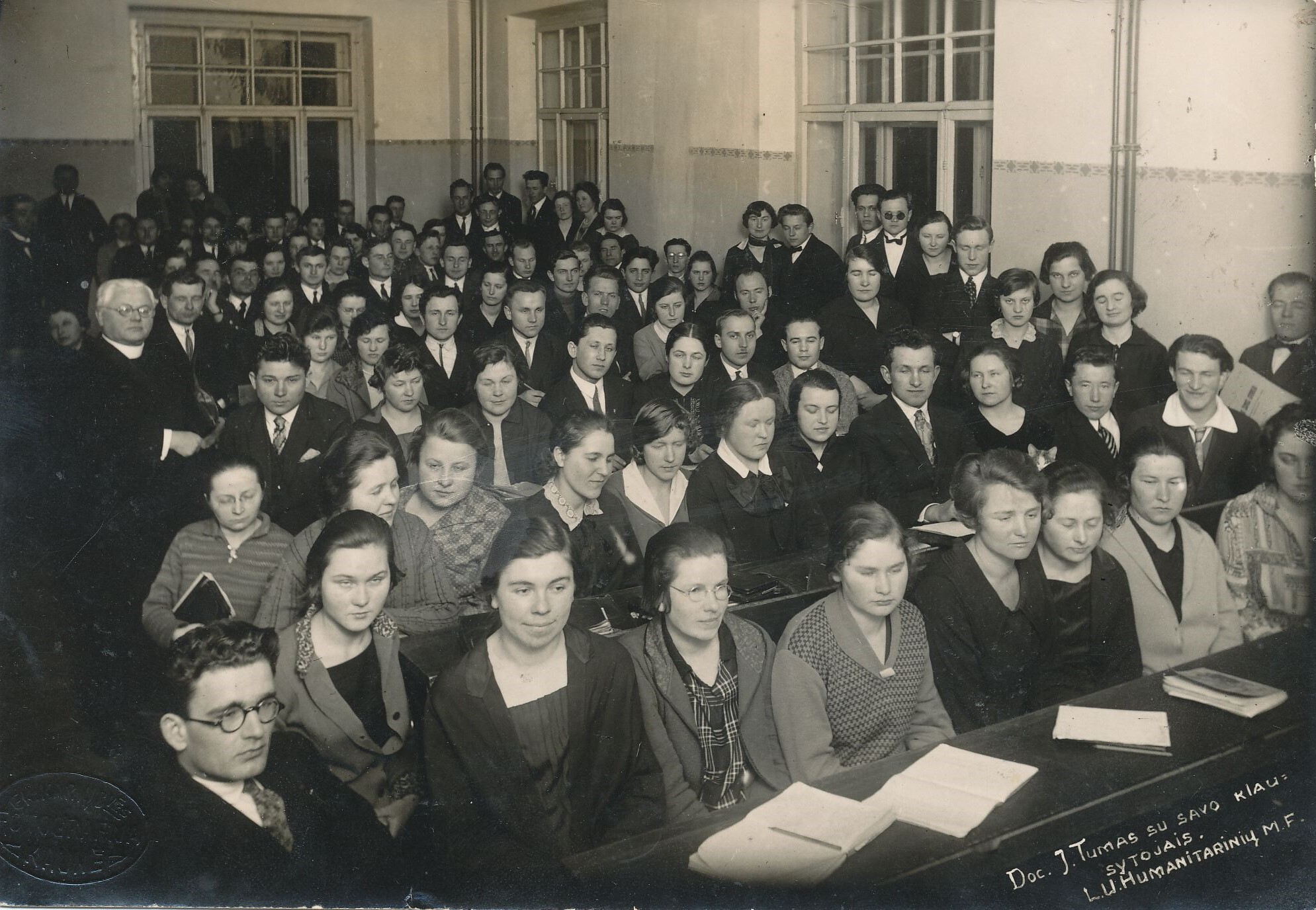 J. Tumas-Vaižgantas VDU humanitarinių mokslų fakultete, 1927 m. MLLM 40841