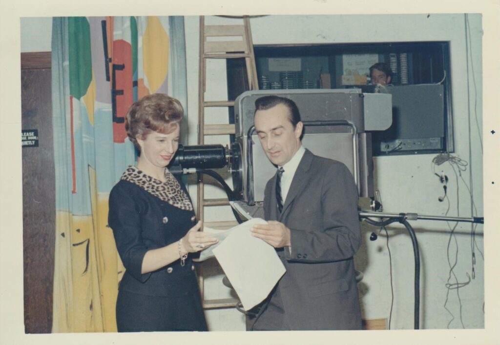 N. Jankutė su A. Šlutu Lietuvių televizijoj. Čikaga. 1967 m. MLLM 78621