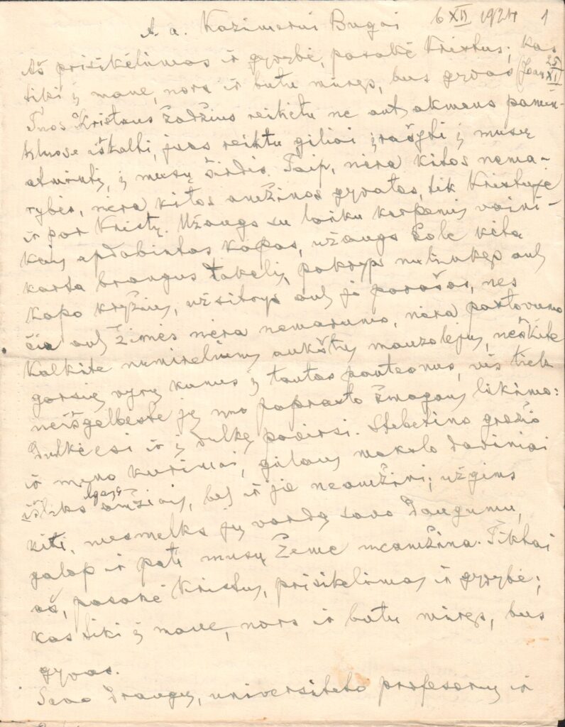 Maironio kalba K. Būgai atminti. 1924-12-06. MLLM 20000