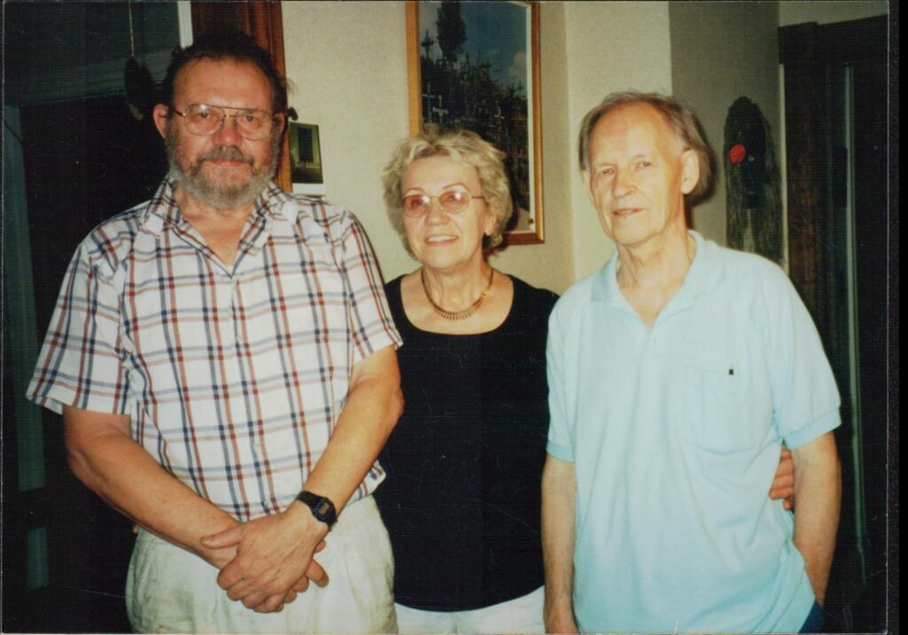 K. Almenas (pirmas iš kairės) su R. Kavoliene, A. Nyka-Niliūnu. Vašingtonas, apie 1985 m. MLLM 80281