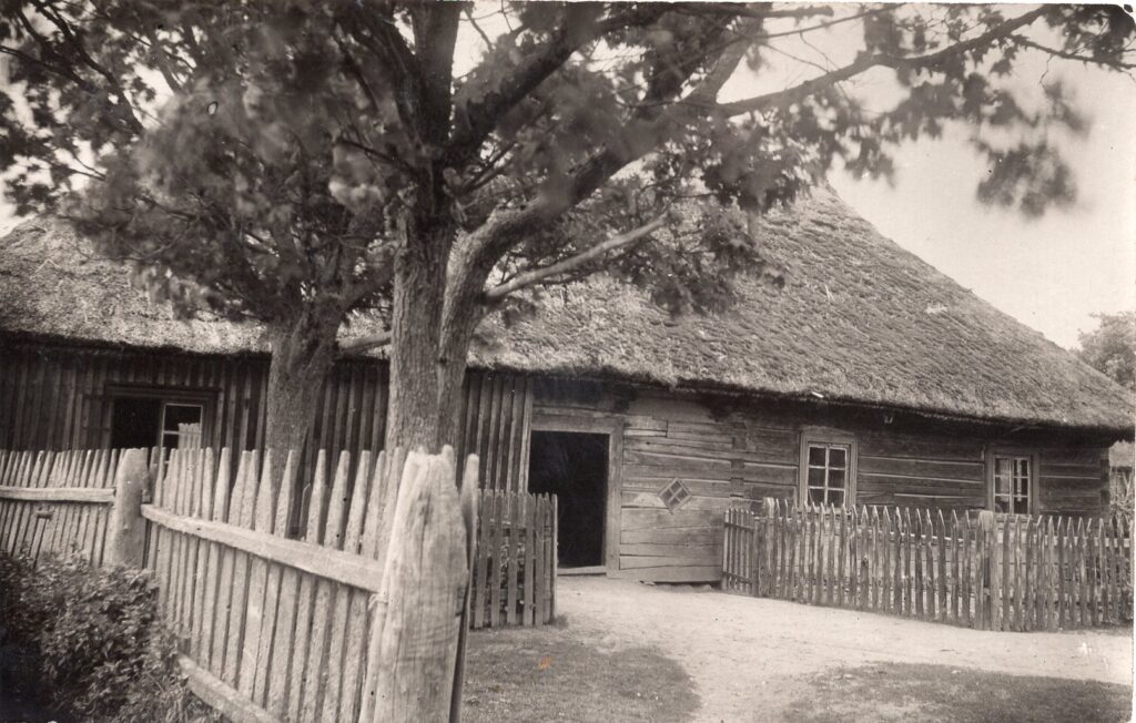 P. Višinskio gimtasis namas Ušnėnų k., Kelmės r. Apie 1970 m. Nežinomas fotografas. MLLM 20921