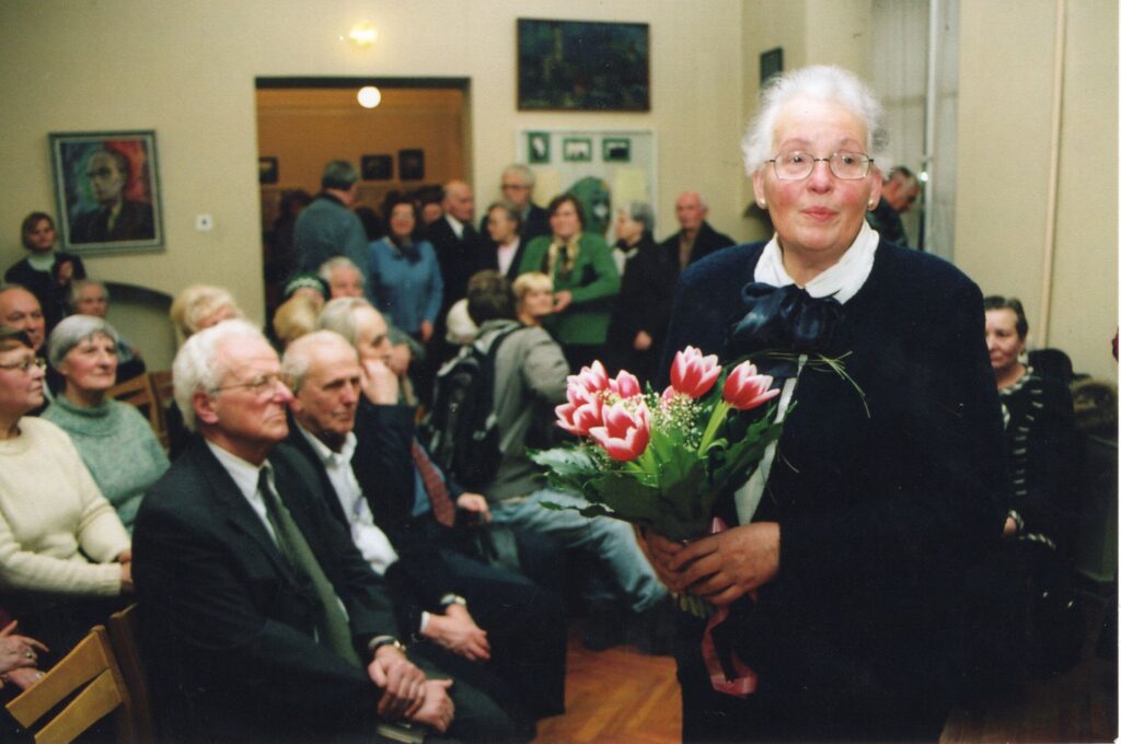 K. Borutos 100-mečio renginys. K. Borutos dukra Eglė Borutaitė-Makariūnienė. Kaunas, 2005 m. Nuotr. Z. Baltrušio. MLLM_89501