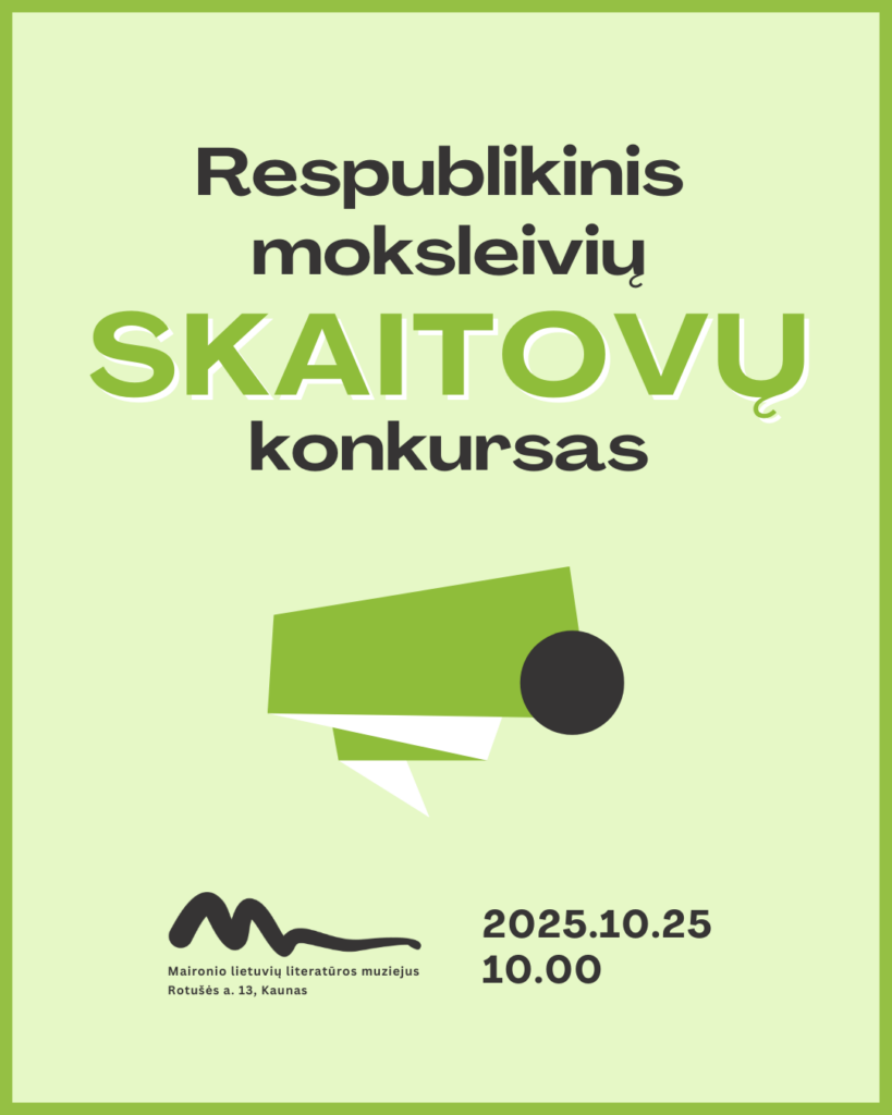 Respublikinis moksleivių skaitovų konkursas | 2025 10 25