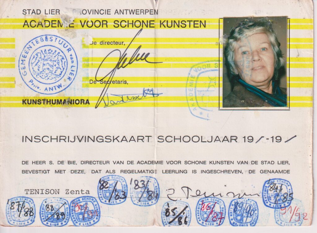 Dailės akademijos nario kortelė. 1982/92 m. GEK 146616