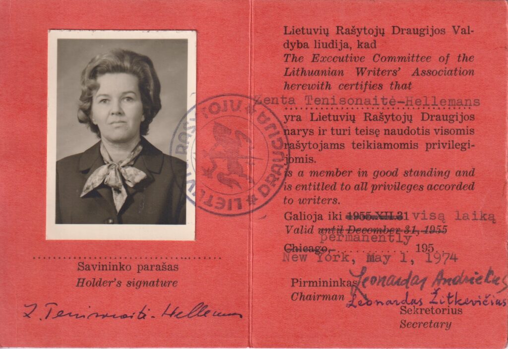 LRD nario pažymėjimas. Niujorkas, 1974 05 01. GEK 146620