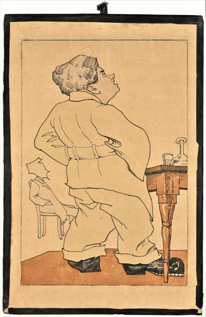 J. Tumo-Vaižganto šaržas, 1922 m. Dail. Adomas Varnas. MLLM GEK 1077