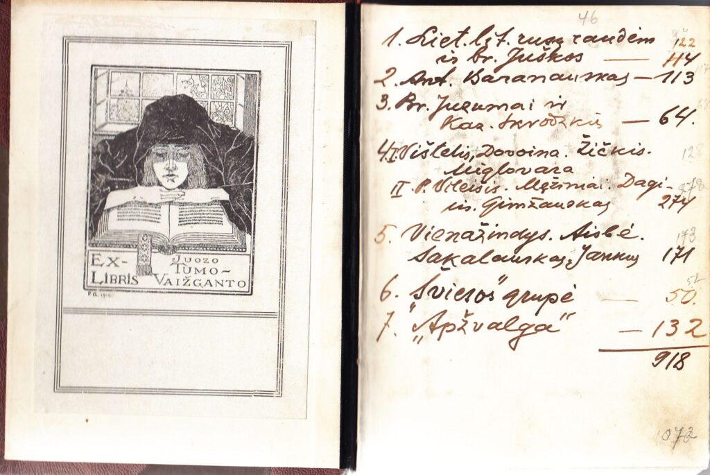 „Lietuvių literatūros paskaitos“. 1923–1925 m. MLLM GEK 1122