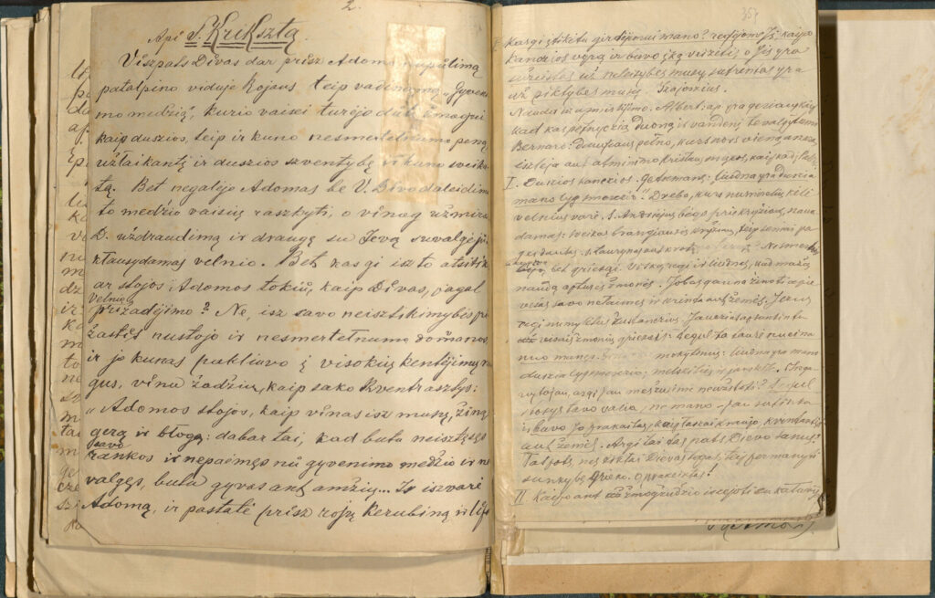Kan. J. Tumo pamokslai sakyti Mintaujoje 1894 m. MLLM GEK 12037
