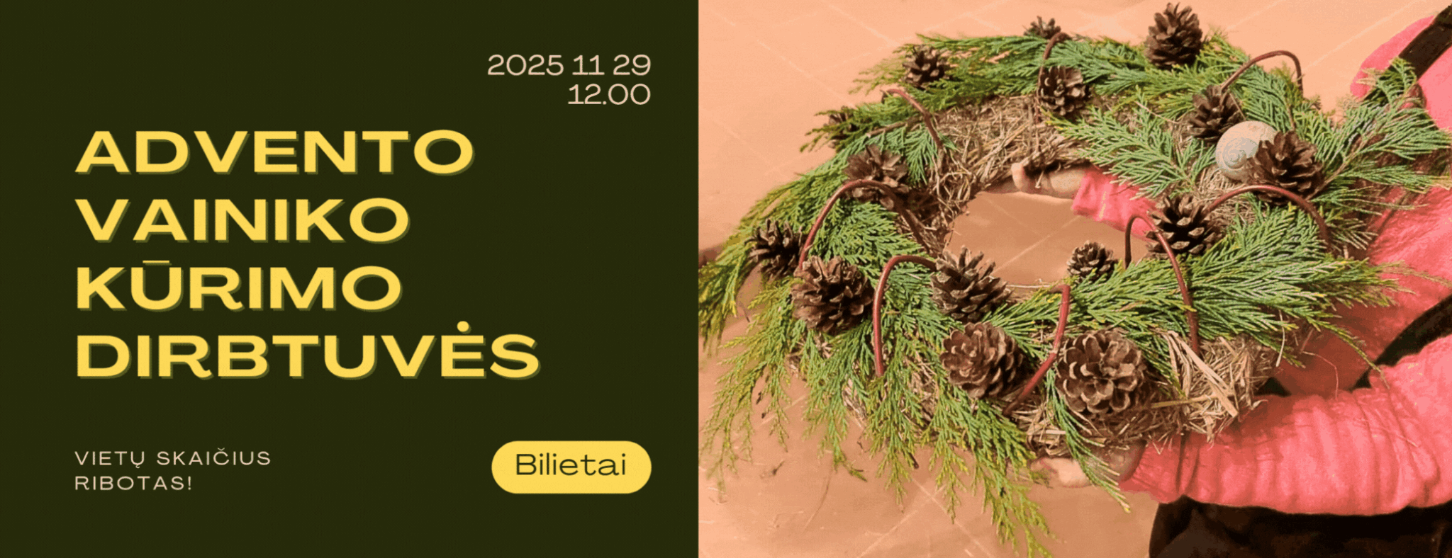 Advento vainiko kūrimo dirbtuvės | 2025