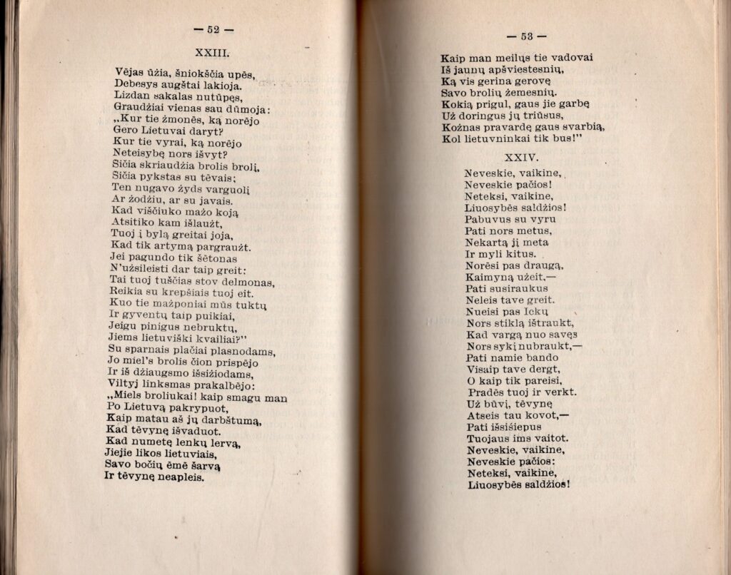 P. Vaičaičio „Eilės“. Philadelphia, Pa: „Žvaigždės“ sp. P. 52–53. MLLM_30222