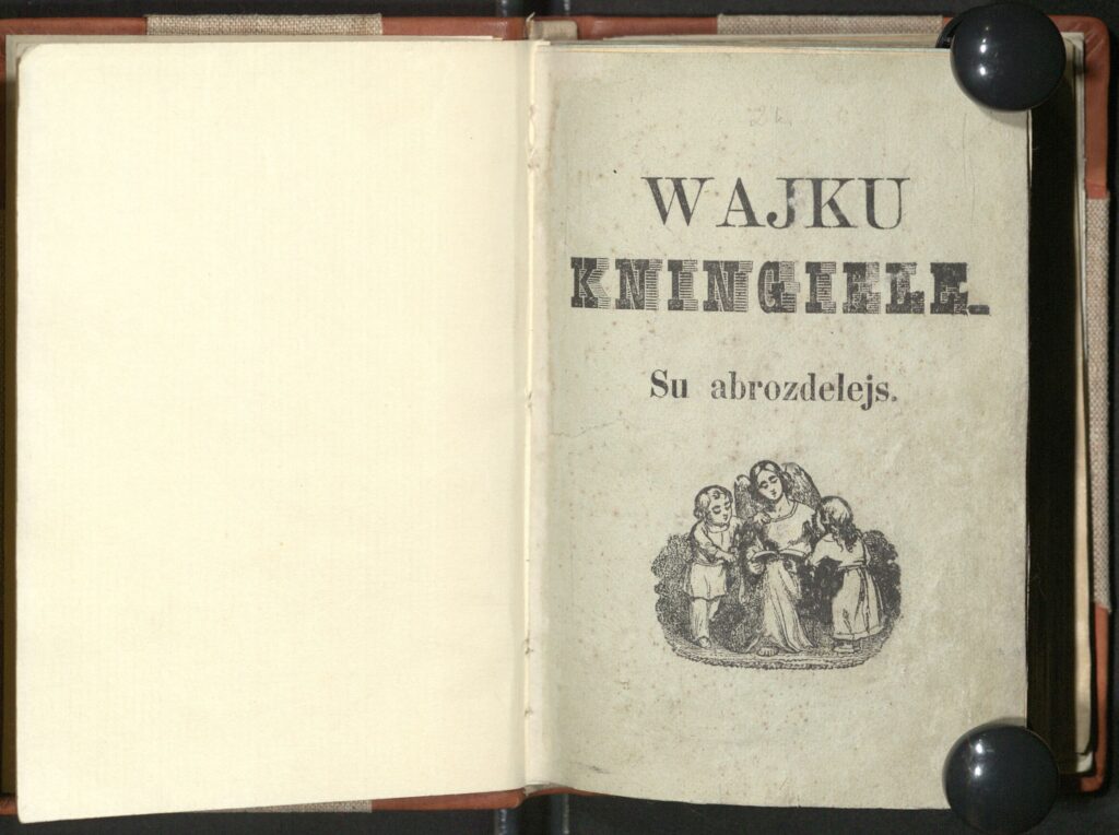 M. Valančius. Wajku kningiele. Su abrozdelejs. Tilžė, 1868 m. MLLM 25984