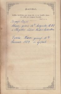 Biblija, tai esti visas Šventas Raštas Seno ir Naujo testamento. Berlynas, 1897 m. MLLM 7159. Puslapis „Kūdikiai“