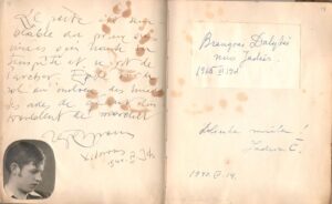 Alfonsas Nyka-Niliūnas. Įrašas D. Sruogaitės albumėlyje. BVSNM 1262