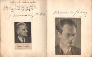 Jurgis Karnavičius ir Vincas Mykolaitis-Putinas. Įrašai D. Sruogaitės albumėlyje. BVSNM 1262
