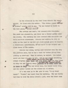 V. Ramonas. Romano „Kryžiai“ vertimo fragmentas. Vertė Miltonas Starkus. JAV, apie 1952. MLLM 41729